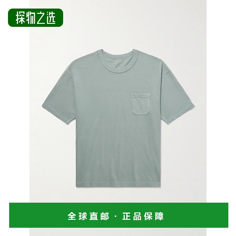 香港直邮Visvim 维斯维木 男士 Jumbo 件染棉混纺针织T恤 1251050