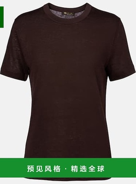 1h可退 香港直邮Loro Piana 诺悠翩雅 女士 Gargano 亚麻针织T恤