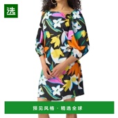 1h可退 黑色多色花卉印花迷你连衣裙 Ribkoff 美国直邮 Joseph