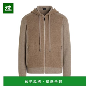 香港直邮Zegna OASI 羊绒全拉链连帽开衫 UGK69A2177长袖杰尼亚