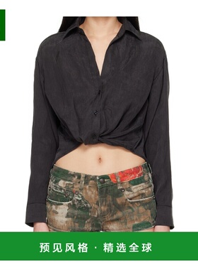 1h可退 香港直邮R13 女士外套 R13WR382R510A SS2025 黑色 长袖衬