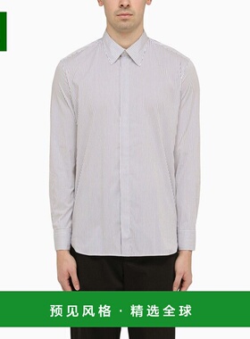 1h可退 香港直邮pt01 男士 白色粘胶纤维条纹衬衫 TL6SIT050RTY22