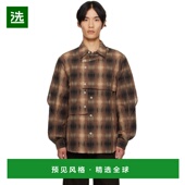 香港直邮Andersson 衬衫 Bell 棕色 1h可退 Layered 男士 Check