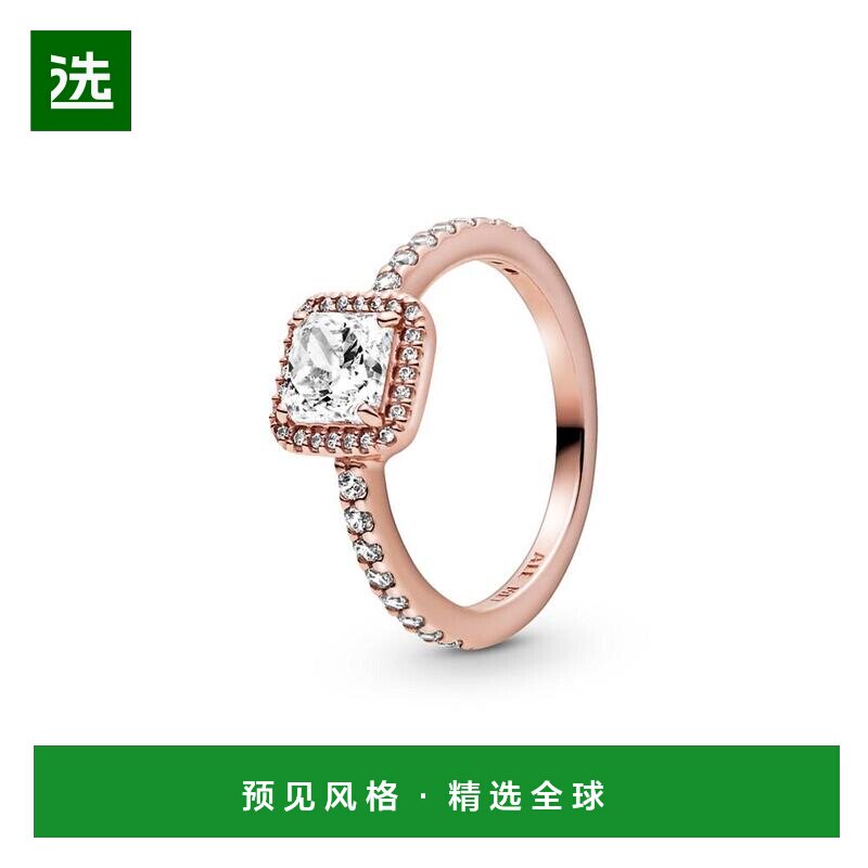 1h可退 【美国直邮】Pandora 方晶锆石永恒方形闪耀光环戒指