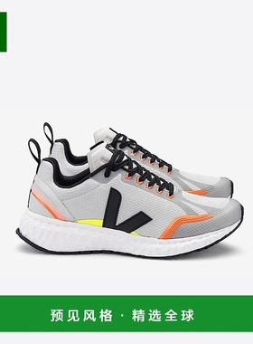 欧洲直邮VEJA Condor系列黑色/浅灰色再生聚酯纤维V标识运动