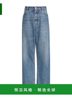 香港直邮Alaia 腰带袢牛仔裤 AA9P1264D007B直筒裤