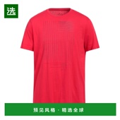 香港直邮Armani red红色 Exchange 1h可退 男士 T恤 舒适时尚