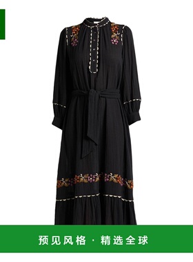 1h可退 香港直邮ANTIK BATIK 女士 中长连衣裙 black黑色 舒适时