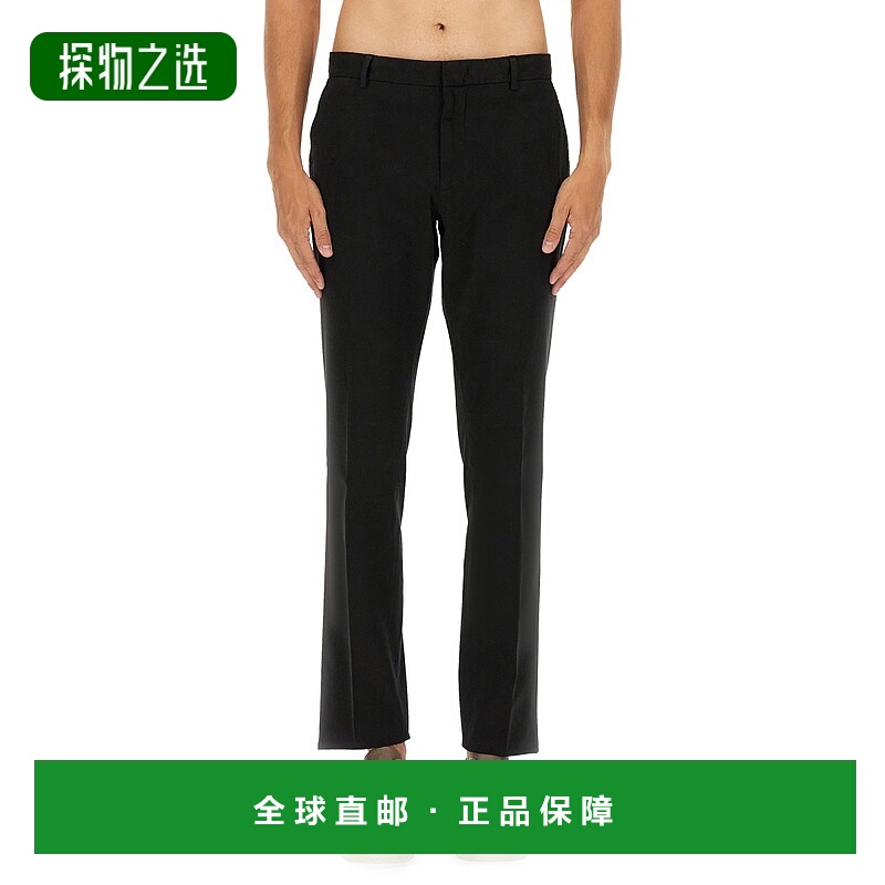 1h可退 香港直邮zegna 杰尼亚 男士 直筒毛邊褲腳長褲 UGI17A2TR0