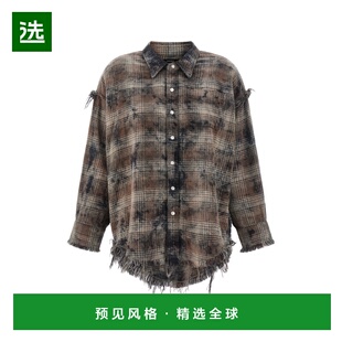 1h可退 香港直邮R13 女士 流苏衬衫 R13WR075R684BOVERDYEDGREY