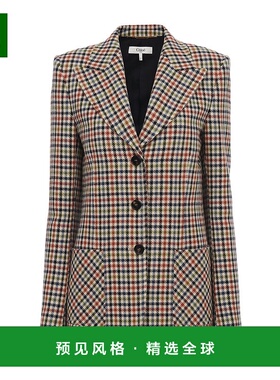 香港直邮Chloe 格纹羊毛西装外套 CH25SVE51303