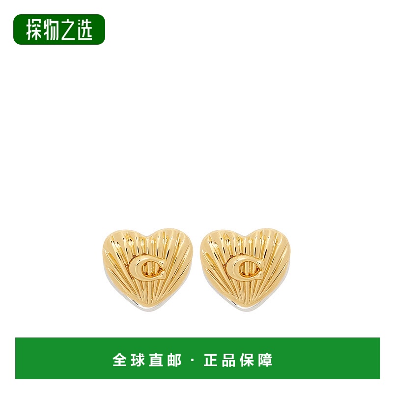 香港直邮Coach 心形耳环 527593