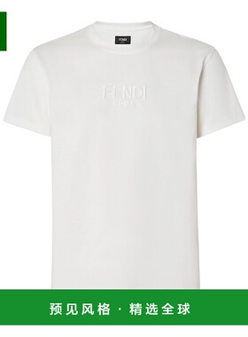 香港直邮Fendi 白色棉T恤 FY1319ATLA男装