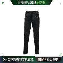 黑色徽标牛仔裤 YH1MH006DB67 香港直邮Balmain
