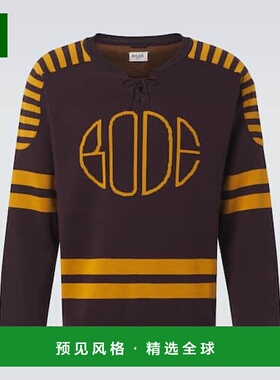 1h可退 香港直邮Bode 男士 Rink 棉质提花毛衣 brown棕色 舒适时