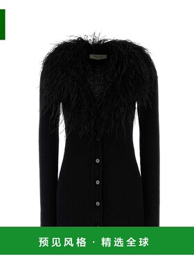 1h可退 香港直邮Blumarine 蓝色情人 女士 黑色羊毛针织开衫 2M64