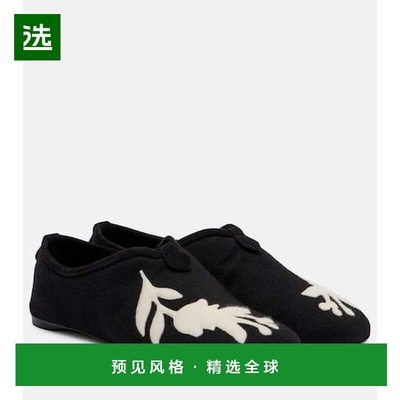 1h可退 香港直邮Loro Piana 诺悠翩雅 女士 Floaty 刺绣平底鞋