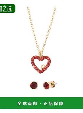 香港直邮Coach 项链耳环套装 493516GLD600