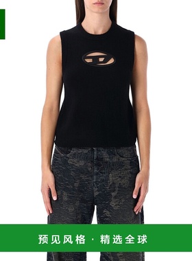 1h可退 香港直邮Diesel 迪赛 女士 圆领针织背心 A175100KCAE刺绣