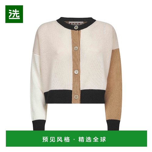 1h可退 香港直邮Marni 玛尼 女士 拼色羊绒针织开衫 CDMD0393Q0UF