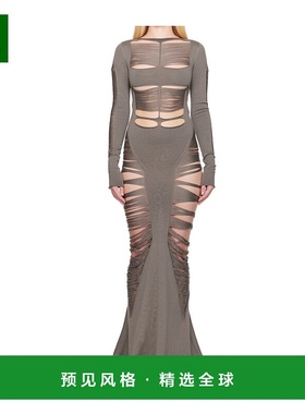 香港直邮Rick Owens 圆领连衣裙 RO01E7614KGRIDM长裙包臀裙