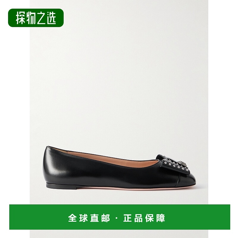 香港直邮Bally 巴利 女士 B-Bow 铆钉皮质芭蕾舞鞋 WA051XVT021