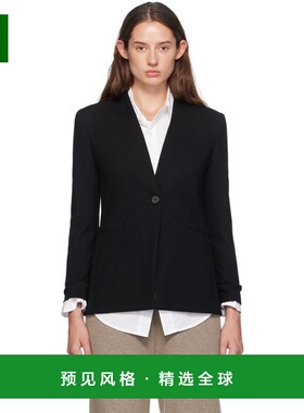 1h可退 【美国直邮】Harris Wharf London 黑色无领西装外套 女装