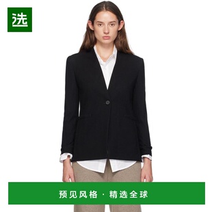 1h可退 【美国直邮】Harris Wharf London 黑色无领西装外套 女装