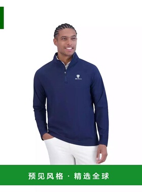 1h可退 【美国直邮】Ben Sherman 男士纯色凸纹四分之一拉链卫衣