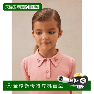 Elissa珍珠樱桃刺绣Polo衫 欧洲直邮Bonpoint小樱桃