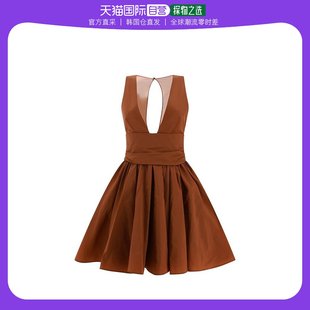 韩国直邮PINKO24SS中长连衣裙女102777Y3LEL44Brown