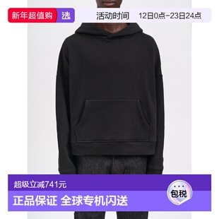 1h可退 香港直邮Entire Studios 男士 HEAVY 带帽黑色卫衣 MUNU25