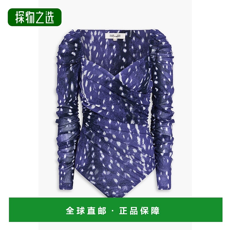 香港直邮DIANE VON FURSTENBERG 黛安·冯芙丝汀宝 女士 灰色褶皱