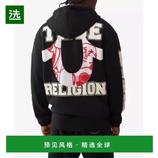 1h可退 【美国直邮】true religion 男士 帽衫运动夹克衫