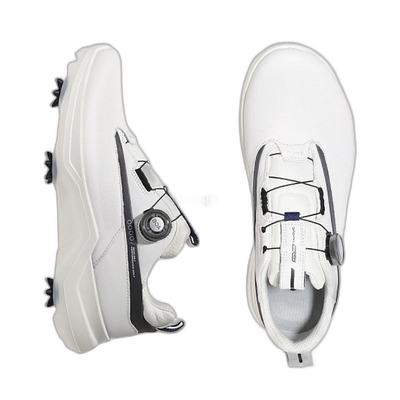 韩国直邮Ecco高尔夫球鞋有钉黑白色舒适休闲时尚152304-51227爱步