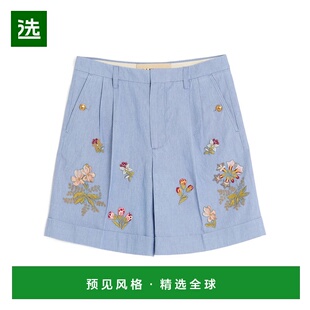 VDD05BAY3华伦天奴 休闲裤 香港直邮Valentino 刺绣百慕大牛仔短裤