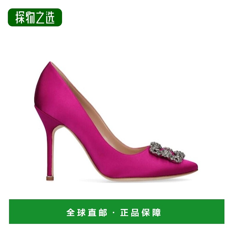 香港直邮Manolo Blahnik 徽标细跟高跟鞋皮鞋 73I-0C4008