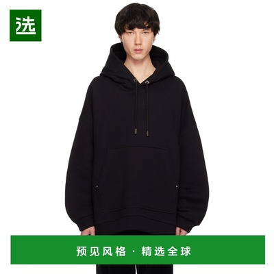 1h可退 香港直邮Wooyoungmi 吴阳米 男士 黑色连帽衫 W243TS31731