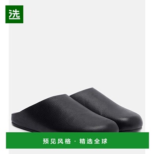 女士 Row Hudson 皮质凉拖 舒适时 1h可退 black黑色 香港直邮The