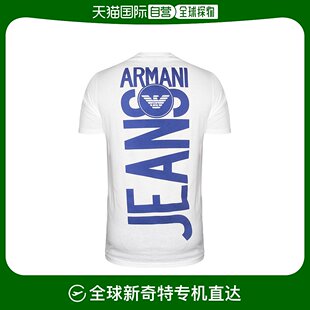 JEANSArmani Jeans 阿玛尼牛仔 T恤 香港直邮ARMANI 男士 白色短袖