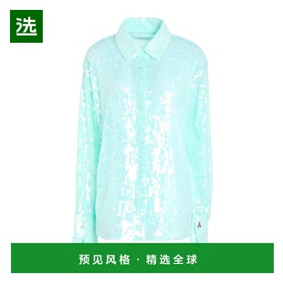 1h可退 香港直邮Patrizia Pepe 柏翠莎 佩佩 女士 衬衫 green绿色