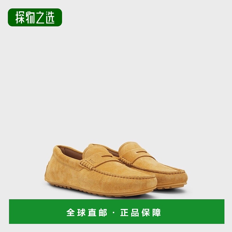 欧洲直邮HUGO BOSS雨果BOSS BLACK 葡萄牙制造便士饰面绒面革男鞋