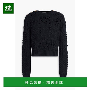 1h可退 香港直邮Frame Denim 女士 钩花毛衣 WP25KSW059NAVY