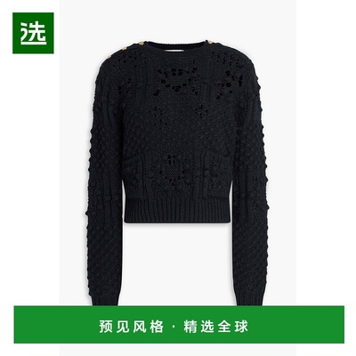 1h可退 香港直邮Frame Denim 女士 钩花毛衣 WP25KSW059NAVY