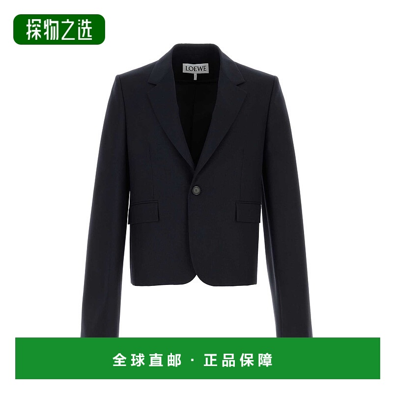 香港直邮LOEWE 罗意威 男士 深蓝羊毛西装外套 H526Y03WBSNAVYBLU