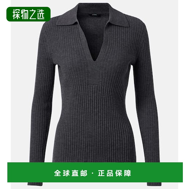 香港直邮JOSEPH 约瑟夫 女士 罗纹针织羊毛Polo衫