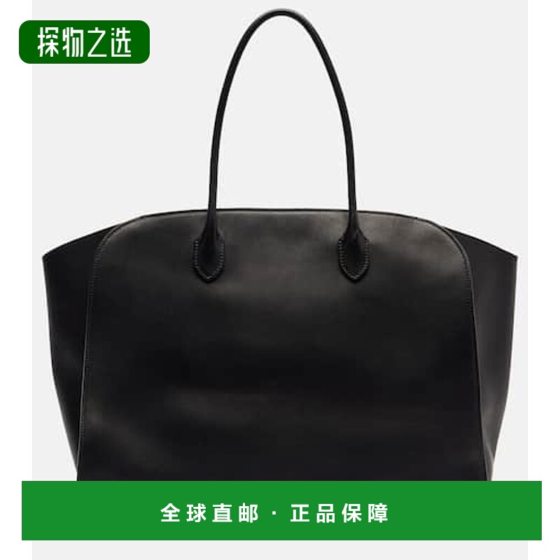 香港直邮The Row 女士 Marlo 17 皮革手提包 black黑色 舒适时尚