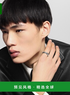 1h可退 欧洲直邮LV路易威登 Lozine系列男士银色纯银logo标识戒指