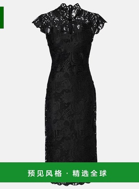 1h可退 香港直邮Staud 女士 Rosaline 凸纹花边蕾丝酒会礼服
