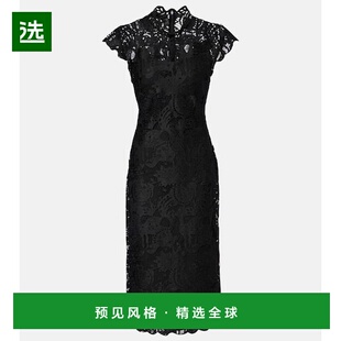 1h可退 香港直邮Staud 女士 Rosaline 凸纹花边蕾丝酒会礼服